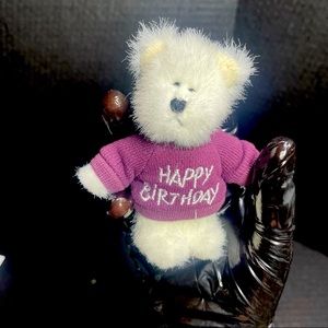 Vintage Retired Boyds Bears Mini Happy Birthday Bear 4”